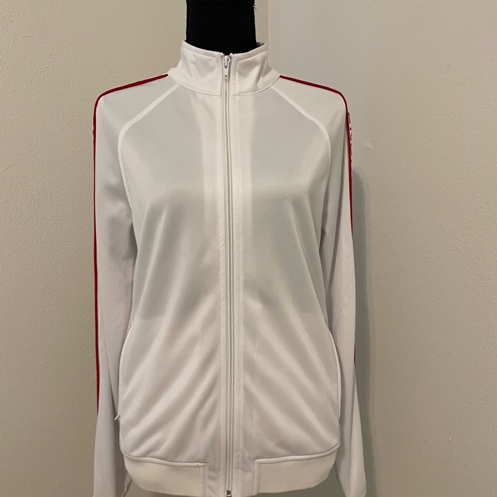 White and Red Women's Jacket